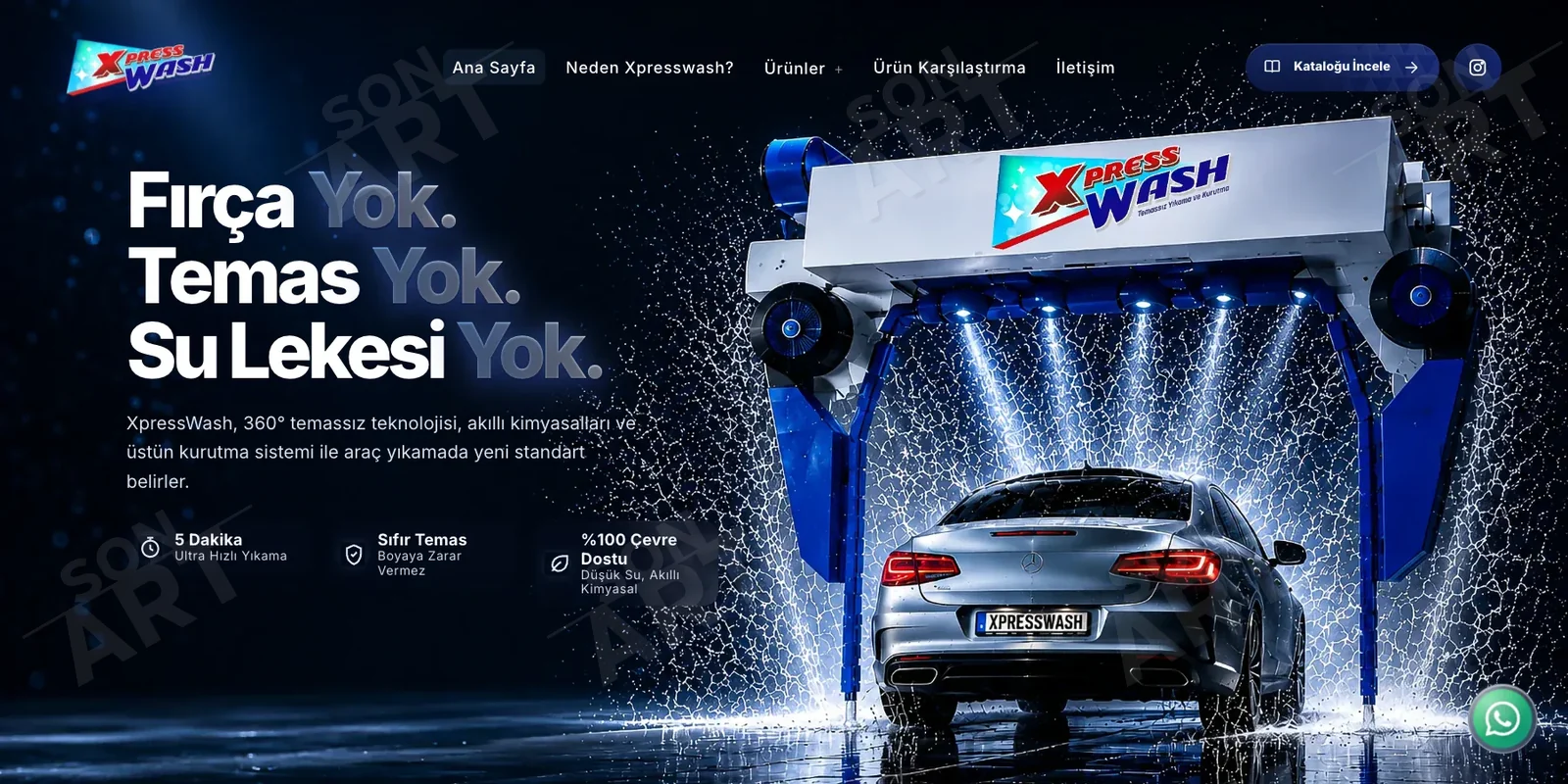 Xpresswash web sitesi tasarımı